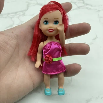10 Peças Aleatórias Tipo de 10cm Menina Boneca de Morango Boneca com Roupas de Crianças Jogar Vestir-se Brinquedos 5