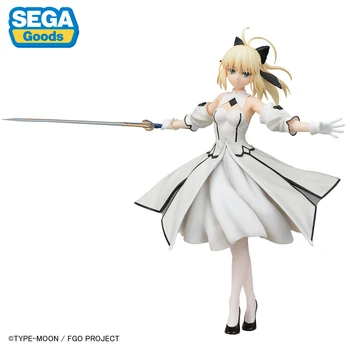 100% Original Sega Destino FGO Figura Saber Lily Figura de PVC Modelo de Ação de Brinquedos Anime Figura