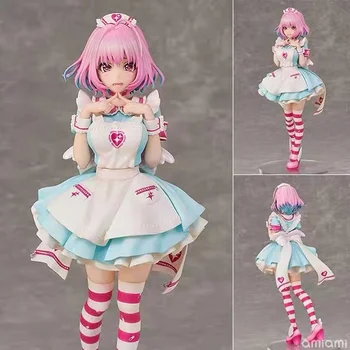 100% Original:THE IDOLM@STER CINDERELLA GIRLS Yumemi Riamu 21,5 CM PVC Figura de Ação do Anime Figura de Modelo de Brinquedo Figura Boneca de Presente