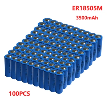 100pcs 18505M 18505 de Água medidor de bateria ER18505M tipo de alimentação A baterias de lítio de 3,6 V IC cartão de Alarmes e dispositivos de segurança ER18505 0