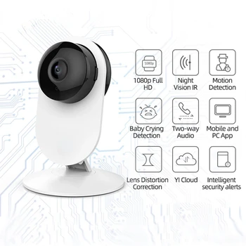 1080p Câmera em Casa Bebê Chorando de Detecção de Design de vanguarda Visão Noturna sem Fio wi-FI de Segurança IP, Sistema de Vigilância Global