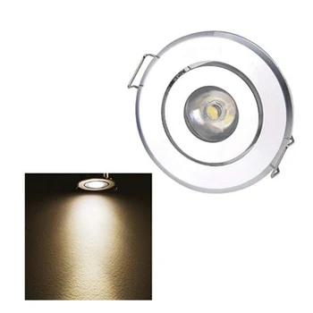 10pcs 1W DIODO emissor de luz Recessed Pequeno Gabinete Mini Spot Lâmpada de Iluminação do Teto Kit de Fixação 1