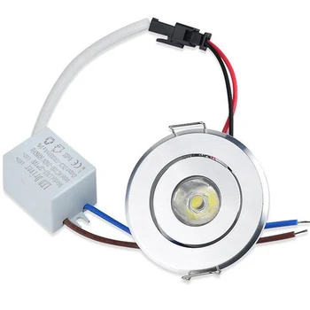 10pcs 1W DIODO emissor de luz Recessed Pequeno Gabinete Mini Spot Lâmpada de Iluminação do Teto Kit de Fixação 3