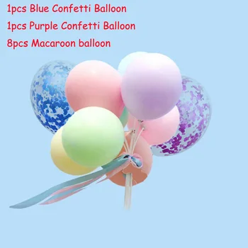 10PCS Colorido Macaroon Balões de Látex Lantejoulas Balão Meninas Garoto de Brinquedo em Casa a Festa de Casamento Decoração Festa de Aniversário de Abastecimento