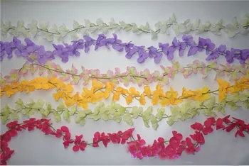 10pcs de 1,9 Metros de Seda Artificial Guirlanda de Flores de Plástico de Hera, Vinha Para a Casa de Casamento de Jardim Local Decoração