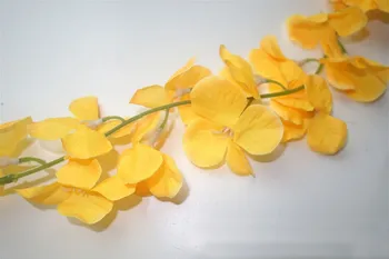 10pcs de 1,9 Metros de Seda Artificial Guirlanda de Flores de Plástico de Hera, Vinha Para a Casa de Casamento de Jardim Local Decoração 2