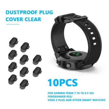 10pcs Porta de Carregamento de Proteção Smart Watch Acessórios Poeira Tampa Universal Anti-poeira, à prova de Poeira Plug para o Garmin Fenix 7 7 7 x 6 5x 0
