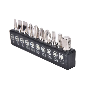 10pcs/Set Multifunctionl Versátil chaves de fenda Elétrica do Aço de Liga de Bits de chave de Fenda chave de Fenda Para Definir 4