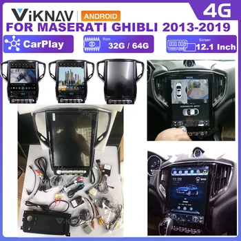 12.1 polegadas Android Rádio do Carro Para Maserati GHIBLI 2013-2019 gps de Navegação de DVD, Sistema Multimídia Carplay Tela Leitor de Auto Estéreo 0