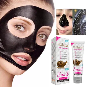 120ml de Caracol Collagen Peel-off Máscara de Limpeza Profunda Remove a Pústula Hidratante Casca de Máscara Anti-envelhecimento, Poros do Psiquiatra Máscara de Clareamento