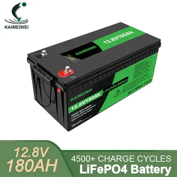 12V 180Ah LiFePO4 Bateria de Lítio de Fosfato de Ferro de Bateria Built-in BMS para RV Casa de Motor Eléctrico Livre de Impostos