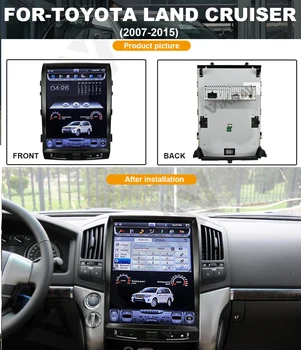 15.6 polegadas Android auto-Rádio de Navegação GPS Para TOYOTA Land Cruiser de 2007 a 2015 Auto estéreo leitor de DVD