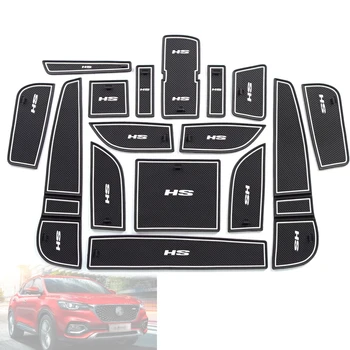 16 PCS antiderrapante, Porta Níqueis Copa do Pad Ajuste Para MG HS Porta do Carro Groove Tapete Copo de Almofada de Acessórios do Carro Vermelho Branco 1