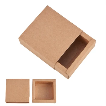 16pcs DIY Caixa de Papel da Gaveta de Tipo de Jóias da Caixa de Embalagem de Chá de Presente Caixas de Cosméticos,Kraft,15x8x4cm 4