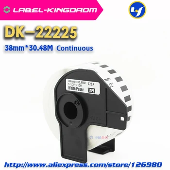 2 Recarga de Rolos de Cor Amarela DK-22225 Rótulo de 38mm*30.48 M Contínua de Etiqueta para Impressora Brother DK-2225 DK22225 5