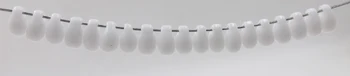 2016 Quente Novo 200pcs checa Contas de Vidro em forma de Lágrima 3x5.5mm de Leite branco .DIY, Moda Jóias Fazer LDP402 3