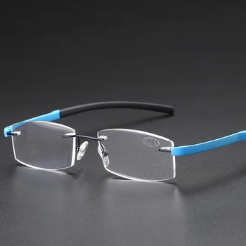 2019 sem aro Ultraleve Tr90 Perna de Lente Única / as Lentes Progressivas Anti-azul Óculos de Leitura +0.75 +1.25 +1.5 +2 +1.75 A +4 0