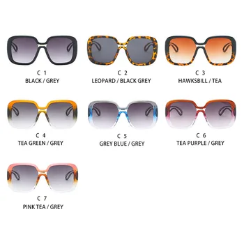 2020 Moda Grande Armação Óculos de sol masculino feminino Marca Designer Retrô Quadrado Colorido de Óculos de Sol Vintage Masculino Feminino Óculos de proteção UV400 1