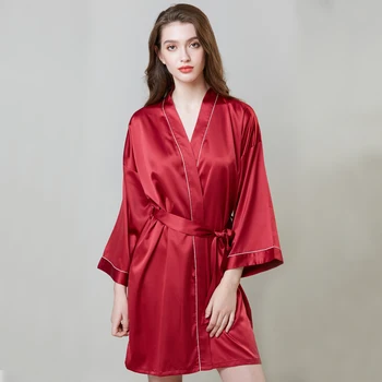 2021 A Última Moda Na Europa E Estados Unidos Venda Quente Pijama de Venda Quentes do Aumento de Seda, Como a Camisola das Mulheres Soma 0