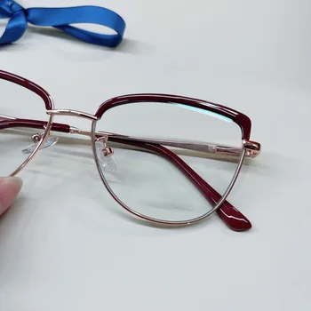 2022 Borboleta Olho De Gato Marrom Metal De Alta Qualidade Sobrancelha Óculos De Armações De Óculos De Prescrição Armações Óculos De Miopia 4