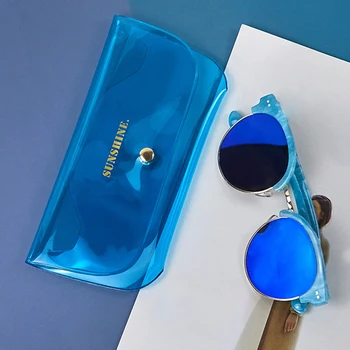 2022 Novo Jelly PVC, Óculos de Caso Unisex Transparente, Óculos de sol Tampa de Moda coreano Portátil Óculos Acessórios 4