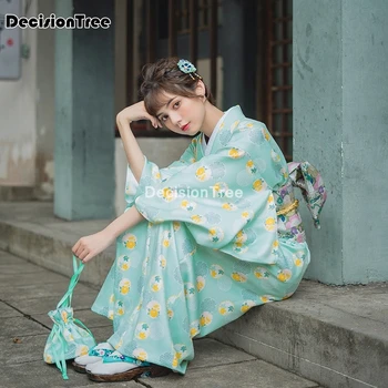 2023 vintage feminino japonês quimono japonês vestido de noite, vestido de cosplay fantasia floral nacional, as tendências de vestido de quimono vestido