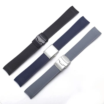 21mm de Borracha de Silicone pulseira preta cinza azul pulseira de Substituição da correia de Longiness L3.742/644 assistir cadeia 0