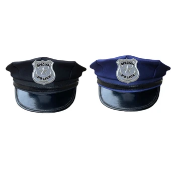 28TF Cop Chapéu para Crianças Adultos Festa Cosplay Bonnet Traje Adereços