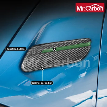 2PCS Carro Fender Fibra de Carbono Capa Protetora Para BMW MINI 2021 Ano Um Cooper S F55 F56 F57 Modificação Exterior Acessórios 2