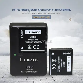 2pcs DMW-BCF10E DMW BCF10E Baterias de lítio PARA Duráveis de bateria para câmera Digital Lumix DMW BCF10 DMW-BCF10GK+1pc DE-A60 carregador 0