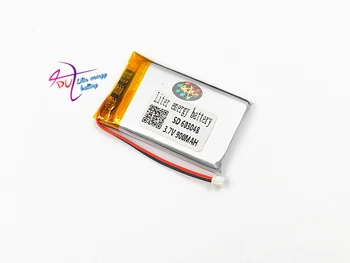 3,7 V 900mAh de Polímero de Lítio Recarregável LiPo Bateria com TJS 1,25 mm 2 pinos conector 603048 Para Mp3 MP4, GPS, bluetooth, câmera