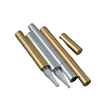 3 ML de Torção Caneta de Tubo de Alumínio Vazia de Ouro, de Prata da Composição de Clareamento dos Dentes Corretivo Portátil Recarregável Cosmético 0