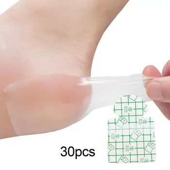 30Pcs Cuidados com os Pés Adesivo Transparente Calcanhar Anti Desgaste Adesivo para Sandálias Homens Mulheres 0