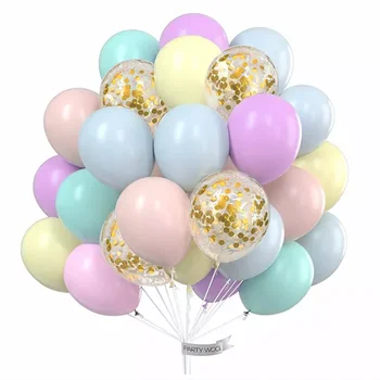 30pcs Globos de Confetes Balões de Látex de Decoração de Casamento chá de Bebê Festa de Aniversário, Decoração Clara Balões de Ar do Dia dos Namorados 0