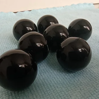 3pcs Bola de Cristal Asiático Raras Preto Obsidian Esfera da Bola de Cristal de Cura de Pedra, Decoração Feng Shui Quartzo Natural, Esfera de Cura