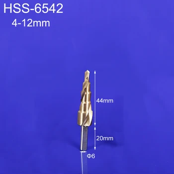 4-12mm HSS Triângulo Haste de Pagode Passo Broca NOVA R06 do Navio da Gota 0