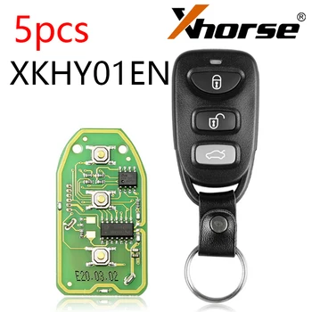 5pcs Xhorse XKHY01EN Fio Remoto Chave 3 Botões+1 Versão em inglês para Hyundai para VVDI Ferramenta-Chave