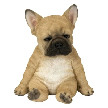 68UE filhote de Cachorro Bonito em Resina Artesanato Estátua Enfeites de Bulldog francês Coleção de Esculturas Presentes Exterior, Jardim, Quintal Gramado Decoração