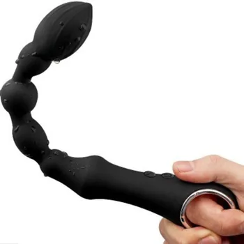 7 Frequência de Aquecimento Quintal Puxado Bead Anal, Vibrador para Homens Anal Esferas de Próstata Massager Plug anal Erótica Brinquedos Sexuais 0