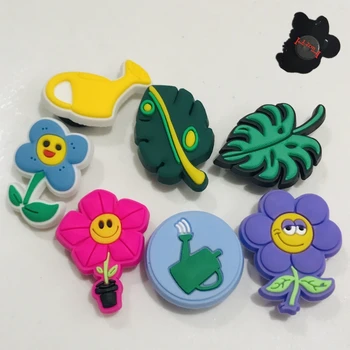 7PCS PVC Colorido Bonito Planta de Flor de desenhos animados Ímãs de Geladeira Kawaii Girassol Rega Refrigerador Magnético Adesivo Dom Crianças 0