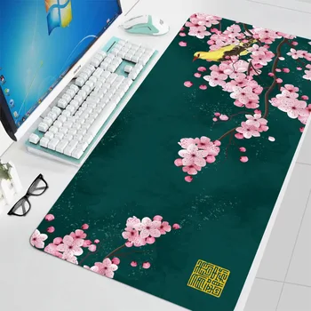 800X300X2mm de Estilo Chinês, Tamanho Grande Mouse Pad de Borracha Natural PC, Jogos de Computador, Mousepad Secretária Tapete de Bloqueio de Borda Bonito Mouse Pad