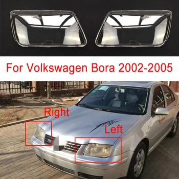A Volkswagen VW Bora 2002-2005 Auto Frente do Farol de Vidro Farol Transparente Abajur da Lâmpada Shell Tampa da Lente 0