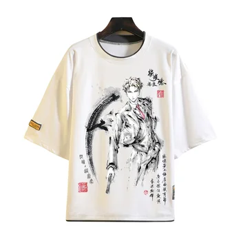 Anime Spy X Família T-Shirt Homens Mulheres Casual Manga Curta T Adolescente de Tinta lavagem de pintura Tops 3
