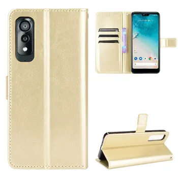 Aplicar a Kyocera Android Um S8 couro do telefone móvel de concha em concha retro magnético escudo do telefone móvel de protecção de caso 3