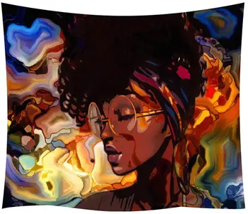 As Mulheres Afro-Americanas Tapeçarias De Parede Arte Hippie Arte 1
