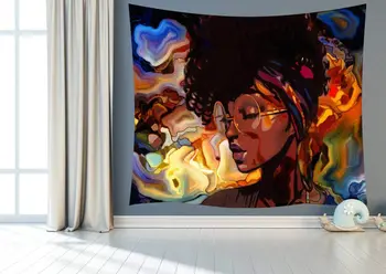 As Mulheres Afro-Americanas Tapeçarias De Parede Arte Hippie Arte 5