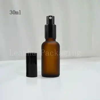 atacado 30ml marrom frasco de vidro com borrifador, xampus Pote Com Bomba Recarregável da Embalagem Reutilizável Recipiente 0