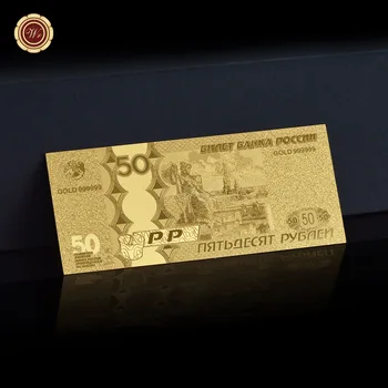 Atacado WR Dinheiro Falso 50 Rublo russo em Ouro das Notas Rússia Folha de Notas Não-moeda Contas da Lembrança Dropshiping 0
