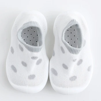 Bebê Imprime Anti-Derrapante Andar de Meias de Primavera e Outono estampa de Leopardo Crianças Sola de Borracha Calçados Criança Bebê de Moda de Meia de Sapatos 3