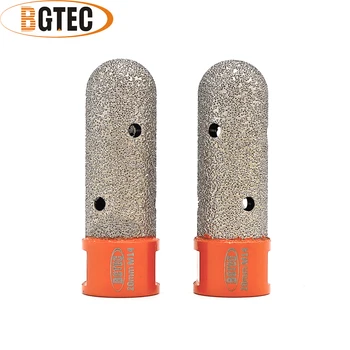 BGTEC 2pcs de 20mm Vácuo Soldadas Diamante dedo bits Com Rosca M14 Ampliar forma redonda de bisel buracos existentes